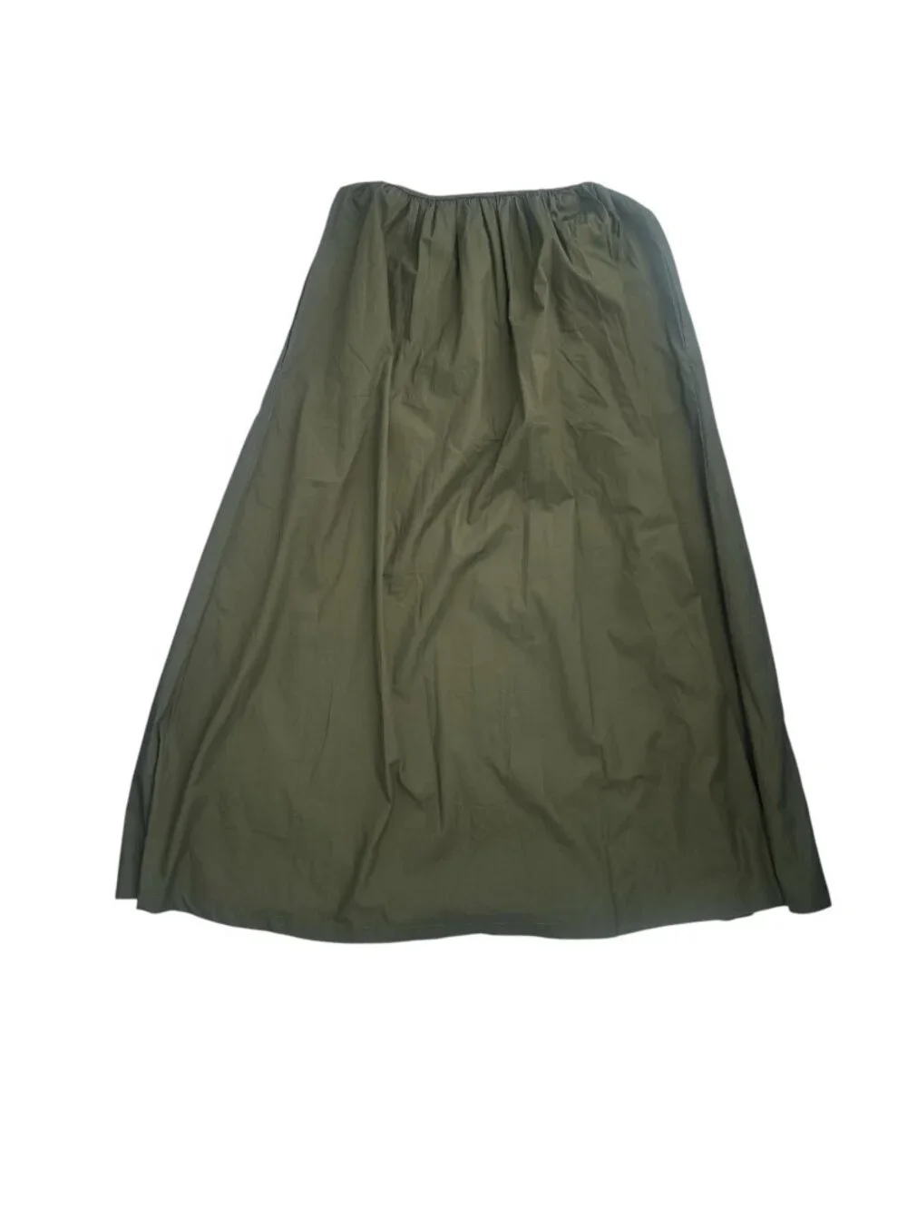J.Crew Dress Small Green Dark Capers Scoopneck Mixy Maxi Minimalist Preppy NWT
